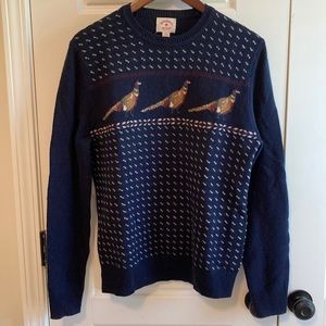 Brooks Brothers Red Fleece Navy Pheasant Sweater
